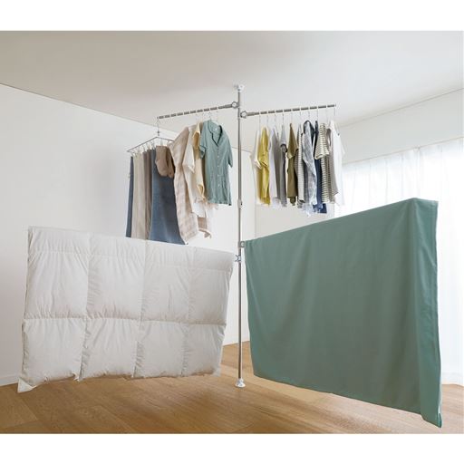 布団も干せるつっぱりポール