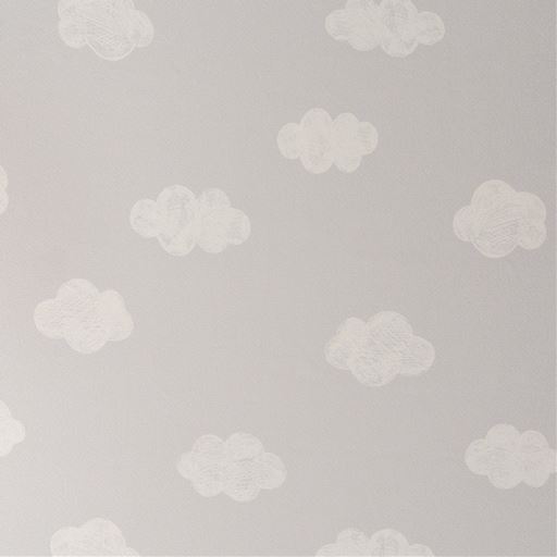 生地拡大(ライトグレー)<br>ところどころかすれた雲柄のデザインが、おしゃれな雰囲気に。