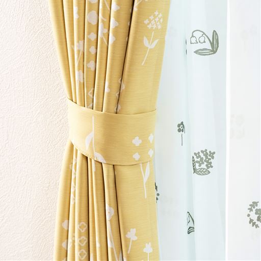 イエロー系(押し花)<br>タッセル2本付き(1枚物1本付き)