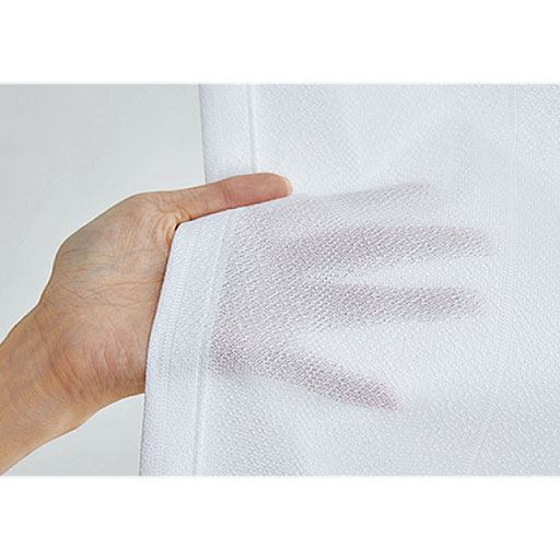 【透け感の目安:やや透けにくい】 <br>生地の密度が高いため、通常のレースより透けにくくなっています。