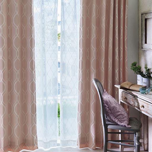 ピンク<br>※商品はレースカーテンです。カーテンはVP-928を使用しています。