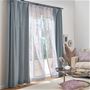ブルーグレー ※レースカーテンはVP-1207を使用しています。<br>外からの光を感じて心地よく、風を感じてさわやかに。