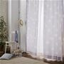 ライトグレー<br>ラフな雲柄をプリントしたカーテンです。