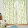 グリーン系(葉音/はおと)<br>日本の四季をやさしく表現した「星燈社」のデザインカーテンです。