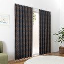 【形状記憶】ヴィンテージライン柄遮光カーテン