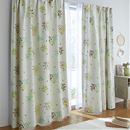 カジュアルリーフ柄プリント遮光カーテン（ハッチ）