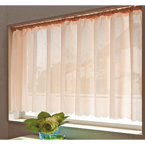 レースカフェカーテン(目隠し・UVカット・防炎)