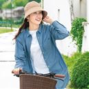 風に負けないツバ広ＵＶチューリップ帽子