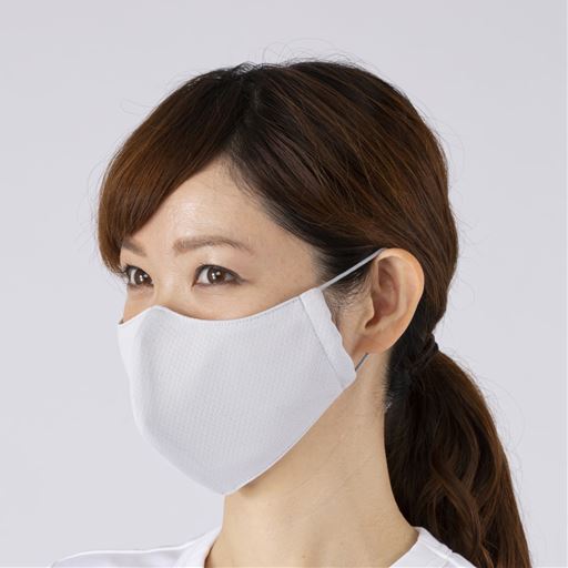 息がラクな立体UV冷感マスク2枚組