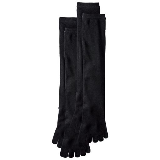 ブラック無地2足組