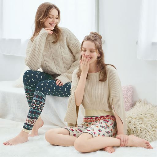 左:E(ノルディック柄) 着用例<br>右:UE-1746着用