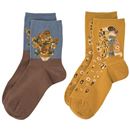 ゆったり履けるアートなソックス・色柄違い２足組