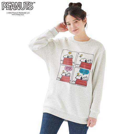 綿混あったか裏起毛プルオーバー(SNOOPY)
