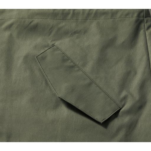 大きめのフラップ付きポケット 中身が落ちにくいフラップ付きポケット