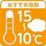 おすすめの気温は15～10度