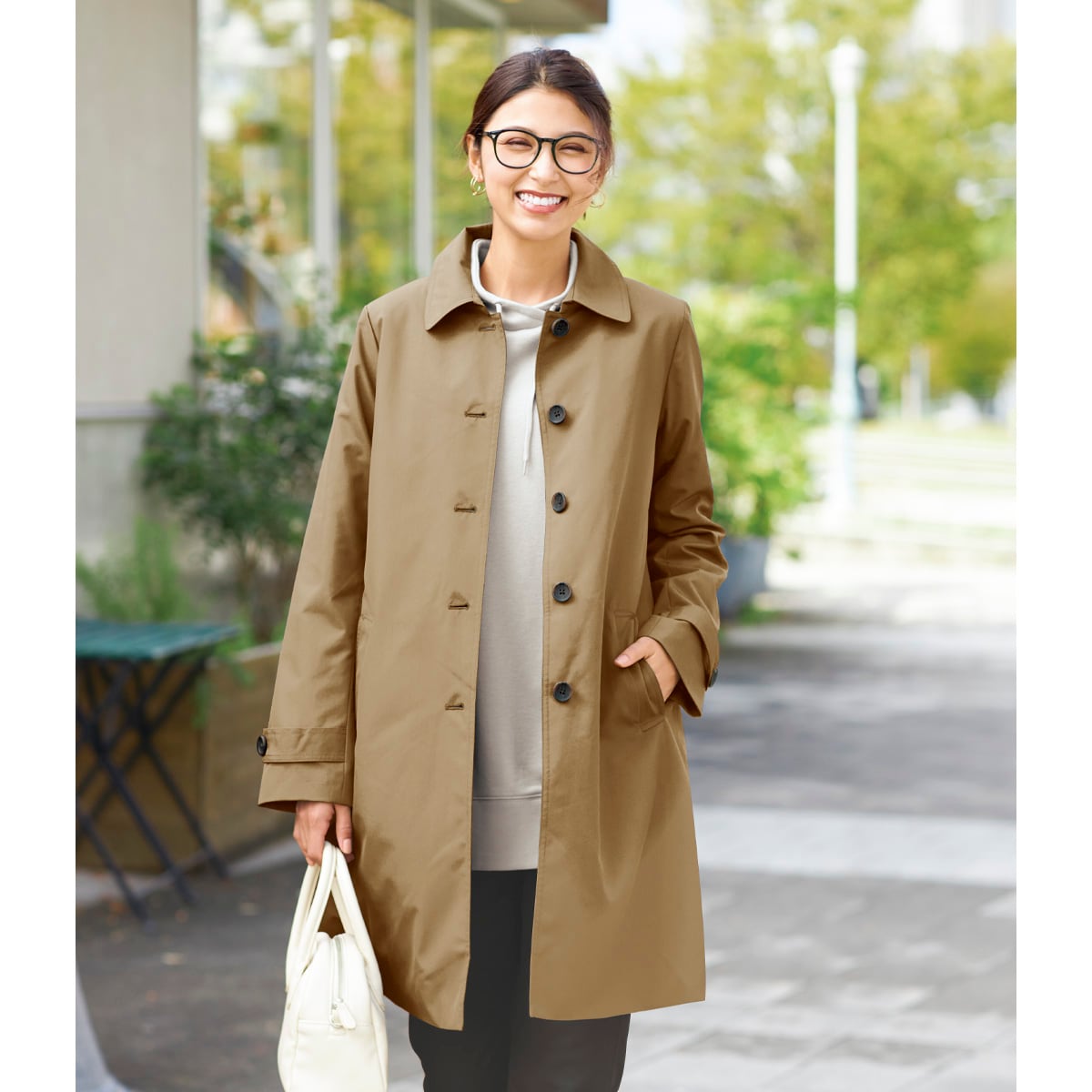 journal standard luxe ステンカラーコート ベージュ ライナー付きステンカラーコート - ファッション通販なら
