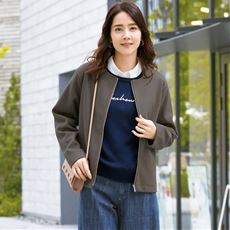 洗えるウーリッシュジップブルゾン
