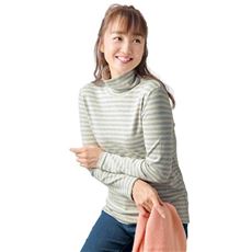 裏起毛ルーズネックTシャツ(綿100%・洗濯機OK)