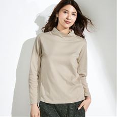 超長綿タートルネックTシャツ(日本製)