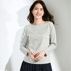 超長綿ボートネックTシャツ(綿100%・日本製)