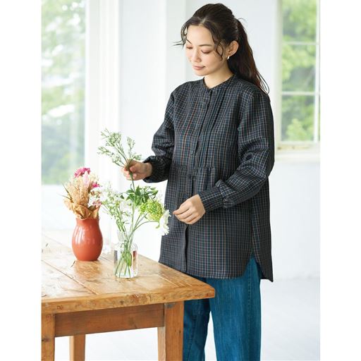 フロントピンタックチュニック