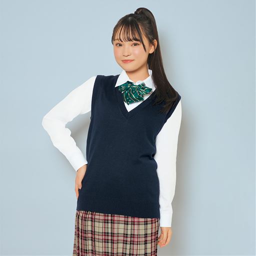 ネイビー<br>モデル身長:160cm<br>Mサイズ着用<br>コーディネート例