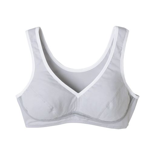 通気性の良いスポーツブラ(メッシュ使い)(ワイヤーなし)