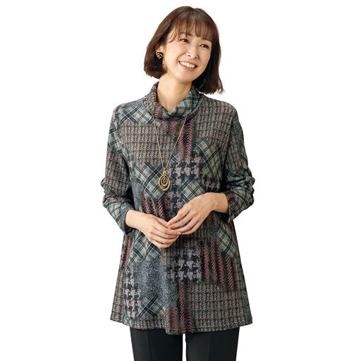 プリントロングプルオーバー