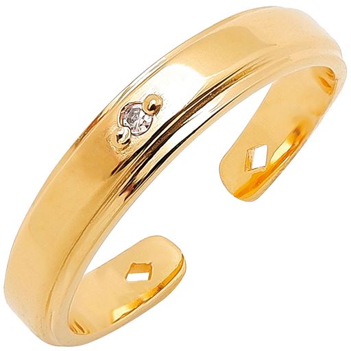 ダイヤモンド手打ちフリーサイズリング