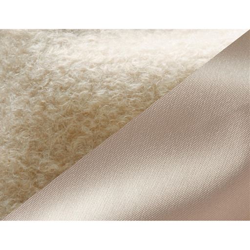 ［ブークレー］ ［タフタ］ ウール調の暖かなブークレ素材と光沢あるタフタ素材