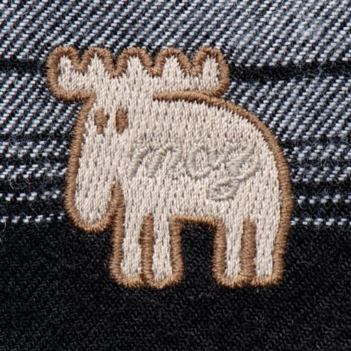 かわいいエルクの刺しゅうがワンポイント。<br>※写真のカラーの販売はございません。