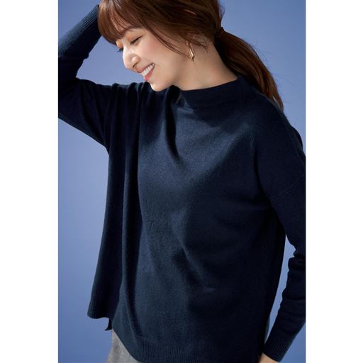 モックネックニットプルオーバー(洗濯機OK)