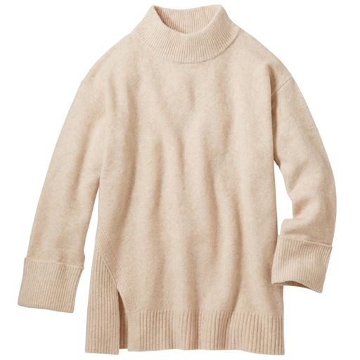 サイドスリットチュニックニット