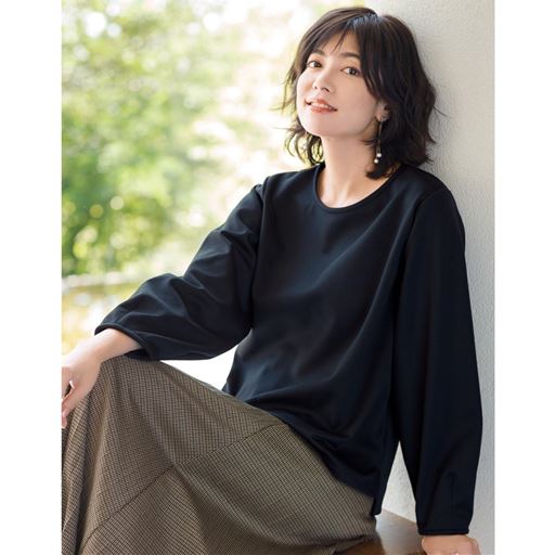 裏起毛袖ボリュームプルオーバー(セットアップ可・静電防止)