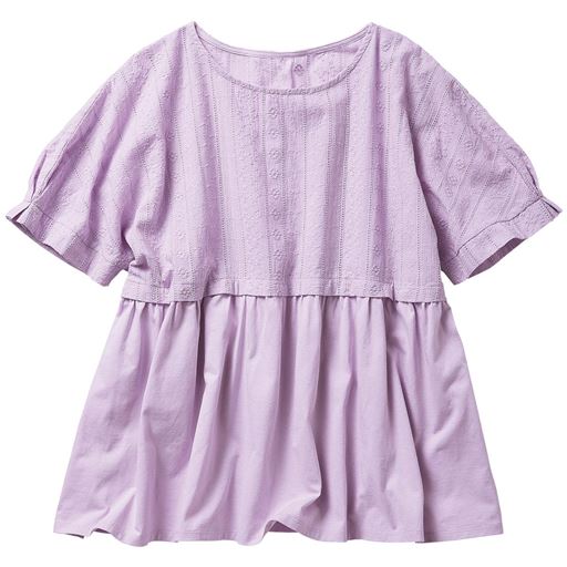 レース切替プルオーバー(綿100%・洗濯機OK)