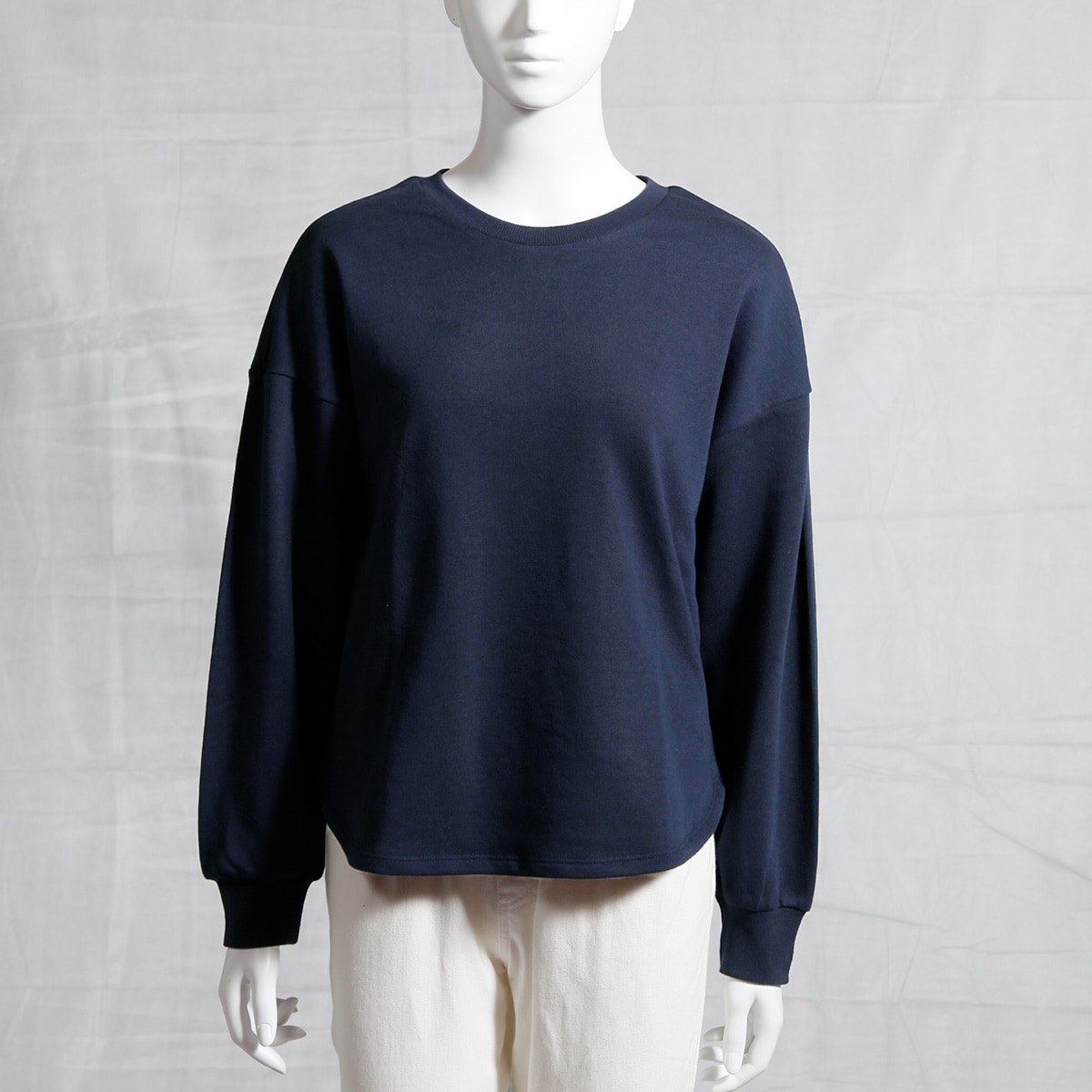 希少☆裏毛 ヘムフリル プルオーバー 完売品 ネイビー FREAK'S STORE｜ホック あき ペプラム 2way 裏毛 プルオーバー