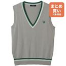 ライン入りＶネックニットベスト