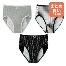 サニタリーショーツ(3枚組)(色柄たくさん)(綿100%/身生地)(普通～多い日、多い日～夜用)