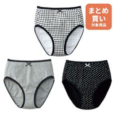 色柄たくさんショーツ(柄違い3枚組)(綿100%/身生地)