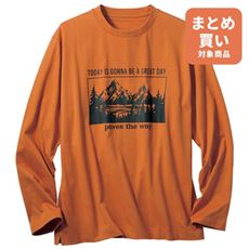 綿100%プリントTシャツ(長袖)