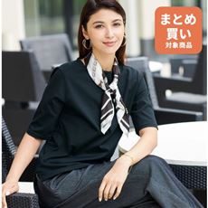 超長綿ボトルネックTシャツ(5分袖)(日本製・綿100%・洗濯機OK)