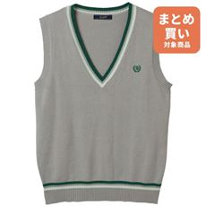ライン入りVネックニットベスト(洗濯機OK)(スクール・制服)