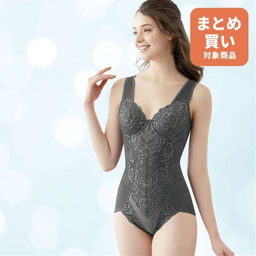 着やせ美人ボディスーツ(爽やかメッシュ素材)(ミディアムタイプ・ソフトワイヤー入り)