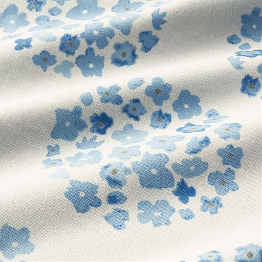 生地拡大(ブルー系)<br>シンプルでかわいいデザインのフラワーサークルがお部屋のアクセントに。