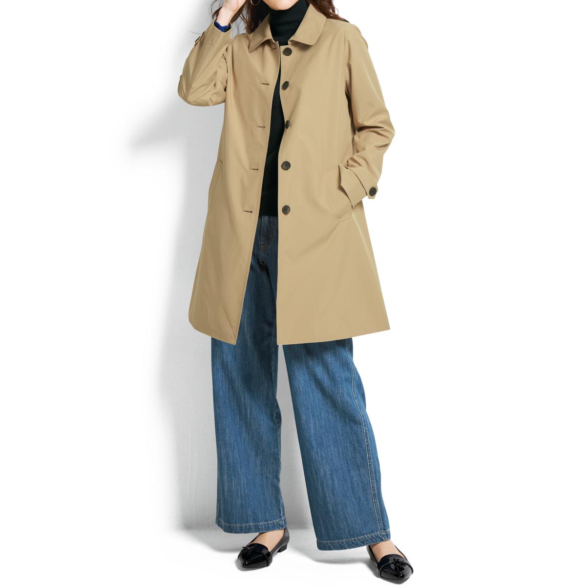 ライナー付 ステンカラーコート 11号 ライナー付】ツイルストレッチ ステンカラーコート（ステン