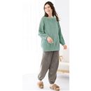 ケーブル柄フリースのゆったりＴタイプパジャマ