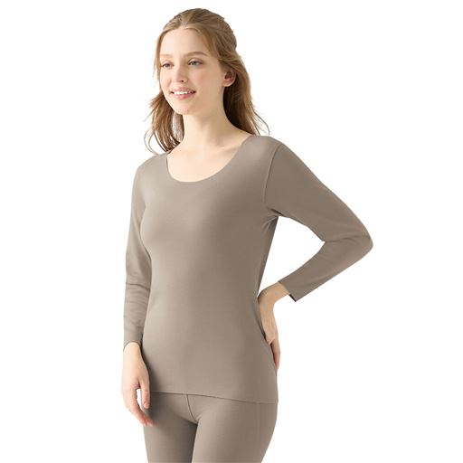 完全無縫製®8分袖ウォーマーインナー(グンゼ)(冬の乾燥・寒さ対策)(日本製)