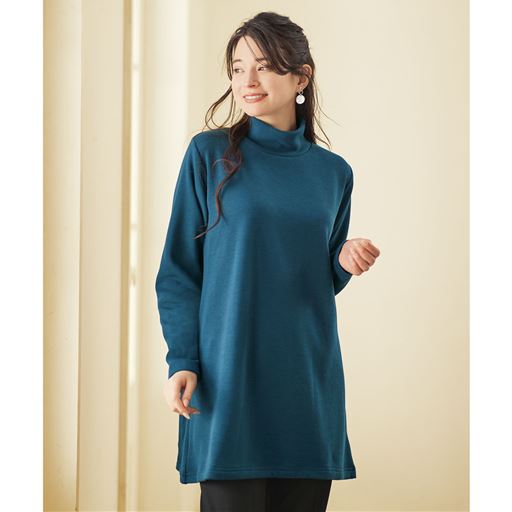 肌側あったかボアの長袖チュニック/軽やかな着用感(裏ボア)