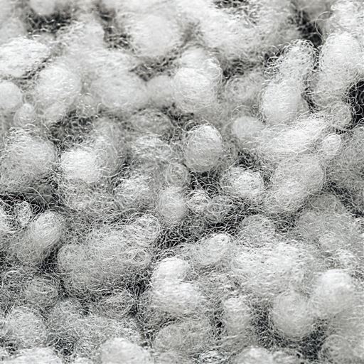 軽量で暖かな高機能中わた 蓄熱繊維と3D中空繊維を混紡したつぶ状のふわっと軽いETHERMALOFTRR中わたを使用※ETHERMALOFTRRはリサイクル中わたです