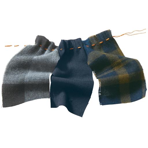 (左から)グレー系、ダークネイビー、ネイビー系